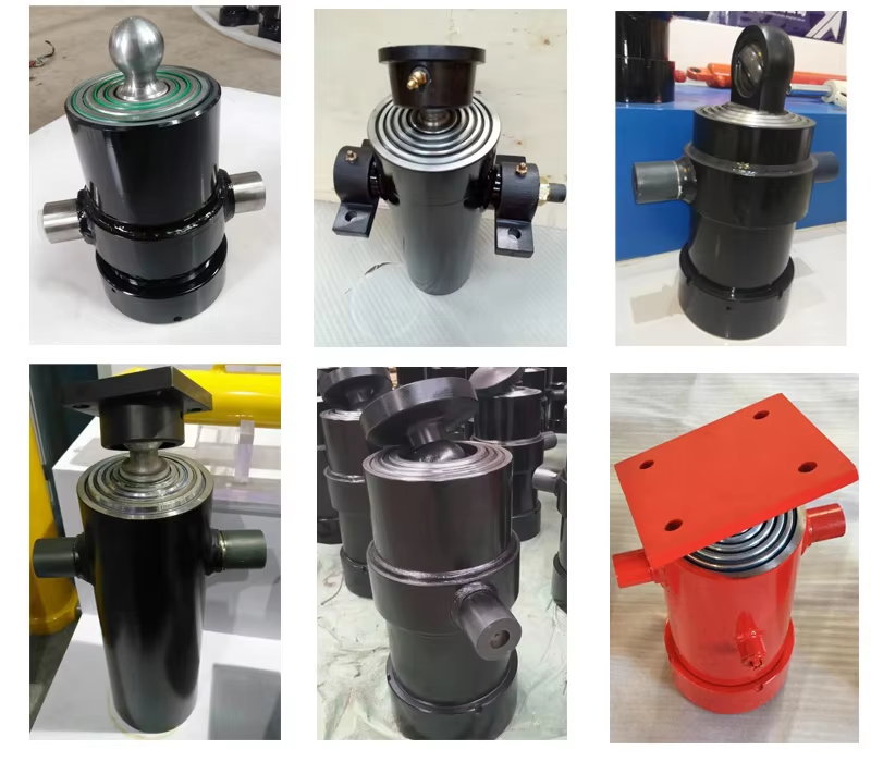 Under Body Tipping Cylinders 6 Stage 1780mm Stroke Underbody Hoist Factory