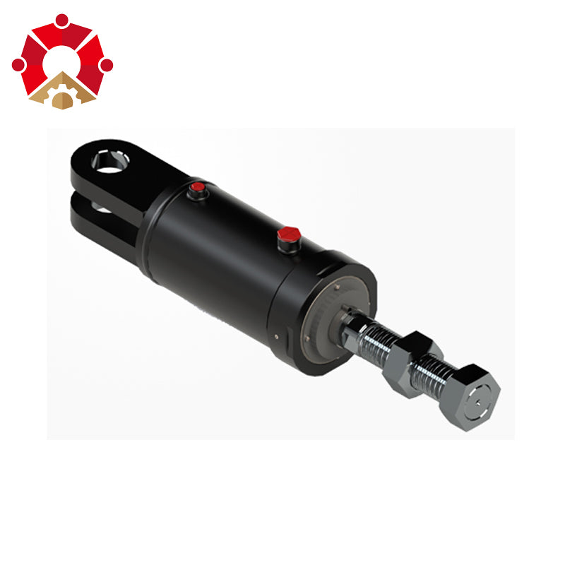 Cylinder: Welded, Cross Tube, 2.5" Bore, 10" Stroke, 1.5" Rod, ORB, 1" Pin Hydraulic Ram Cylinder