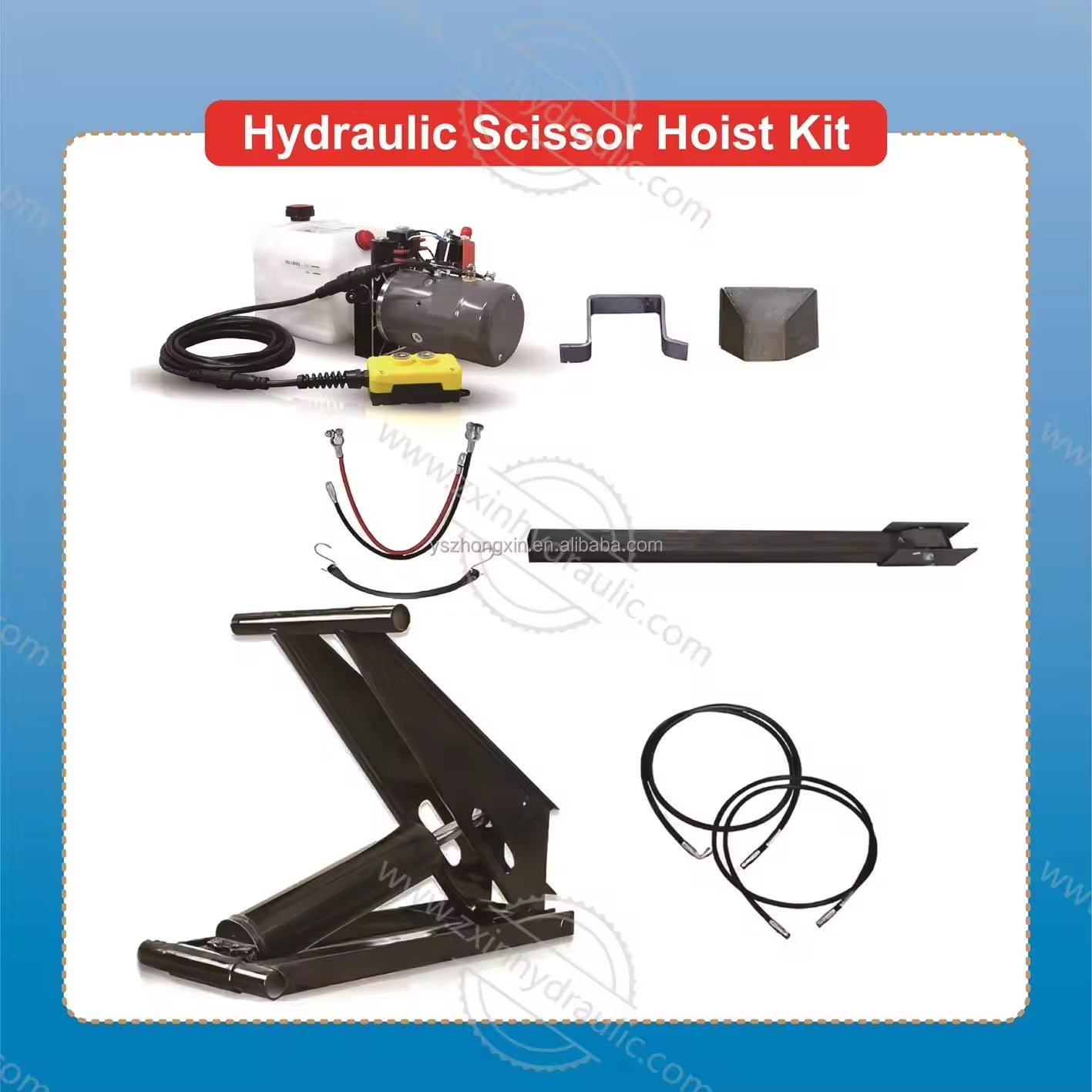 8 Ton Hydraulic Scissor Hoist Kit Scissor Hoist Cylinders Lift Cylinder for Dump & Tilt Trailers