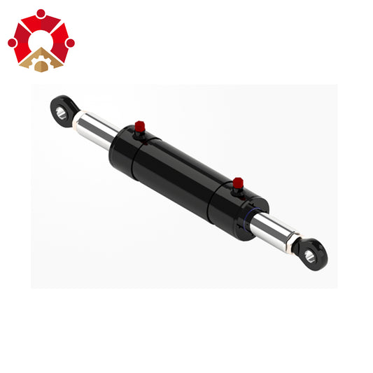Cylinder: Welded, Cross Tube, 2.5" Bore, 10" Stroke, 1.5" Rod, ORB, 1" Pin Hydraulic Ram Cylinder