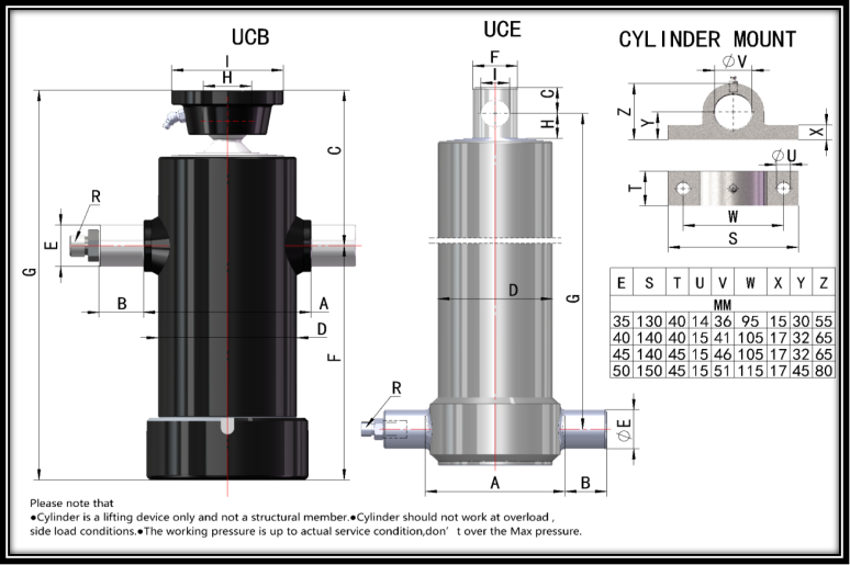 Hydraulic Telescopic Cylinder 6 Stage 1005mm Stroke Underbody Hoist Cylinder