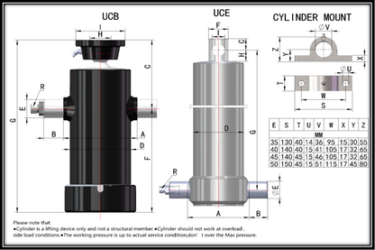 Hydraulic Telescopic Cylinder 6 Stage 1005mm Stroke Underbody Hoist Cylinder